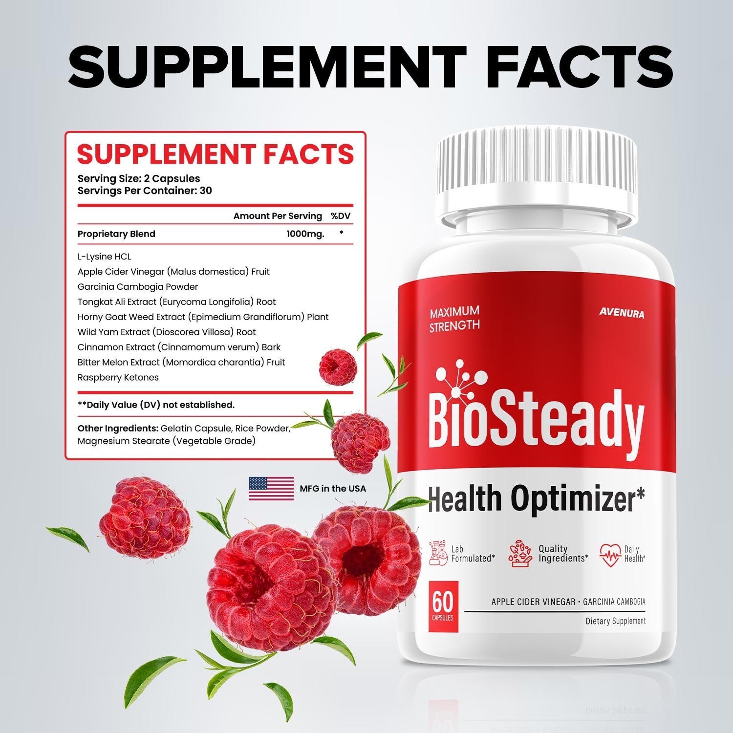 (2 Pack) BioSteady Capsules – Bio Steady Natural Blend Glycogen Support