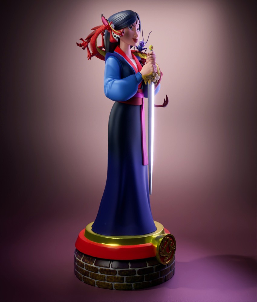 UNPAINTED Mulan Mushu 3D Printed Model Kit UW