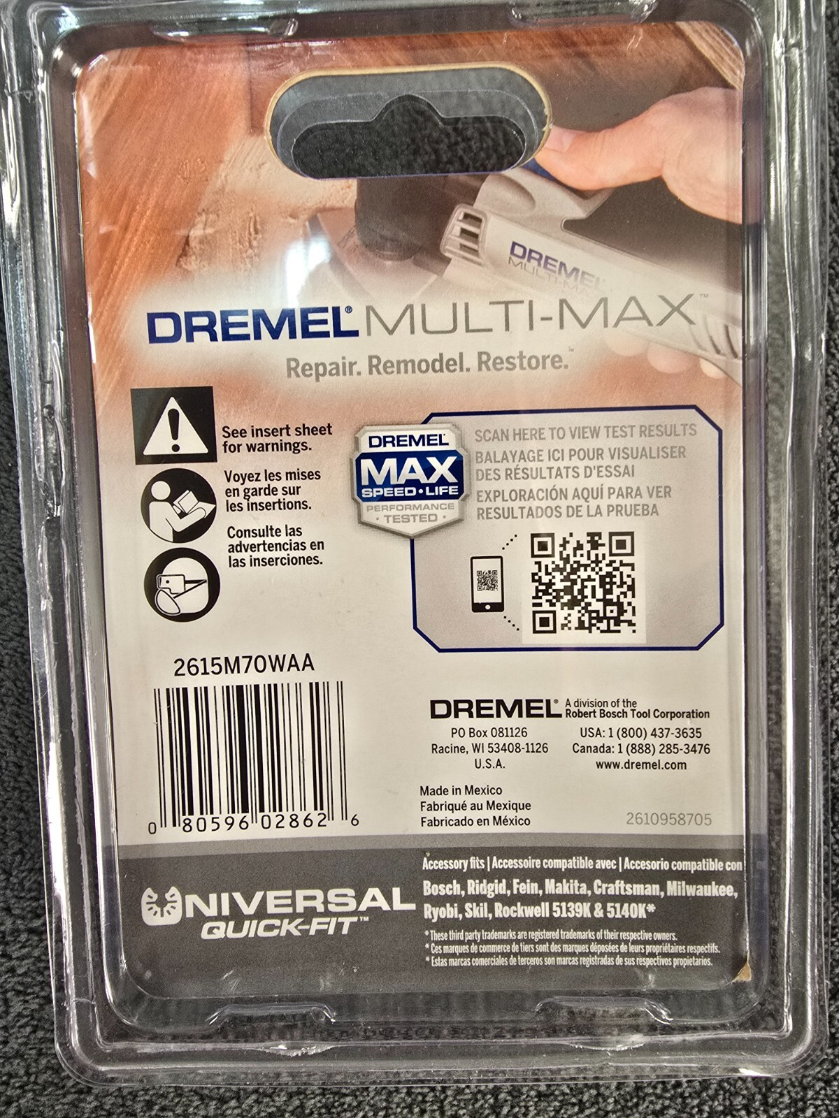 (2) Dremel Universal 3.2 in. Oscillating Multi-Tool Sandpaper 6-Pcs. 3 Grits