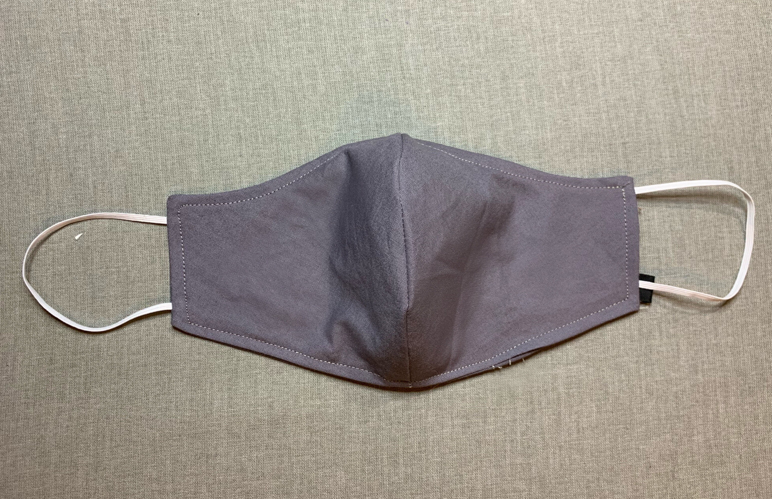Hand Made Face Mask Size Large Measures 5x9 Gray