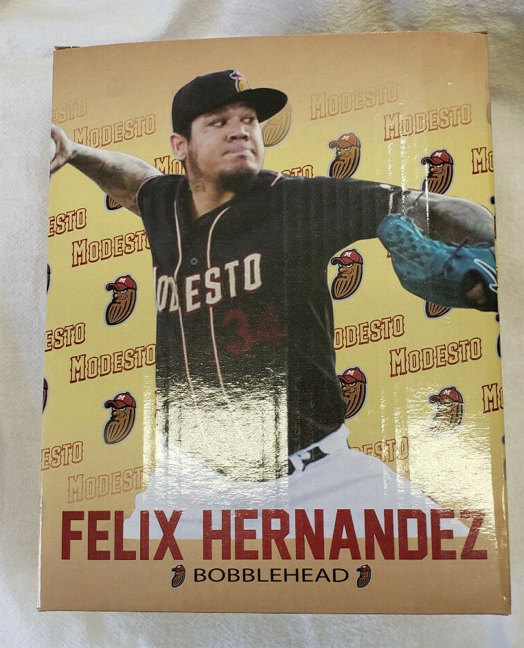 Felix Hernandez Modesto Nuts Bobblehead Modesto Nuts Promo 6/19/21 Mariners King