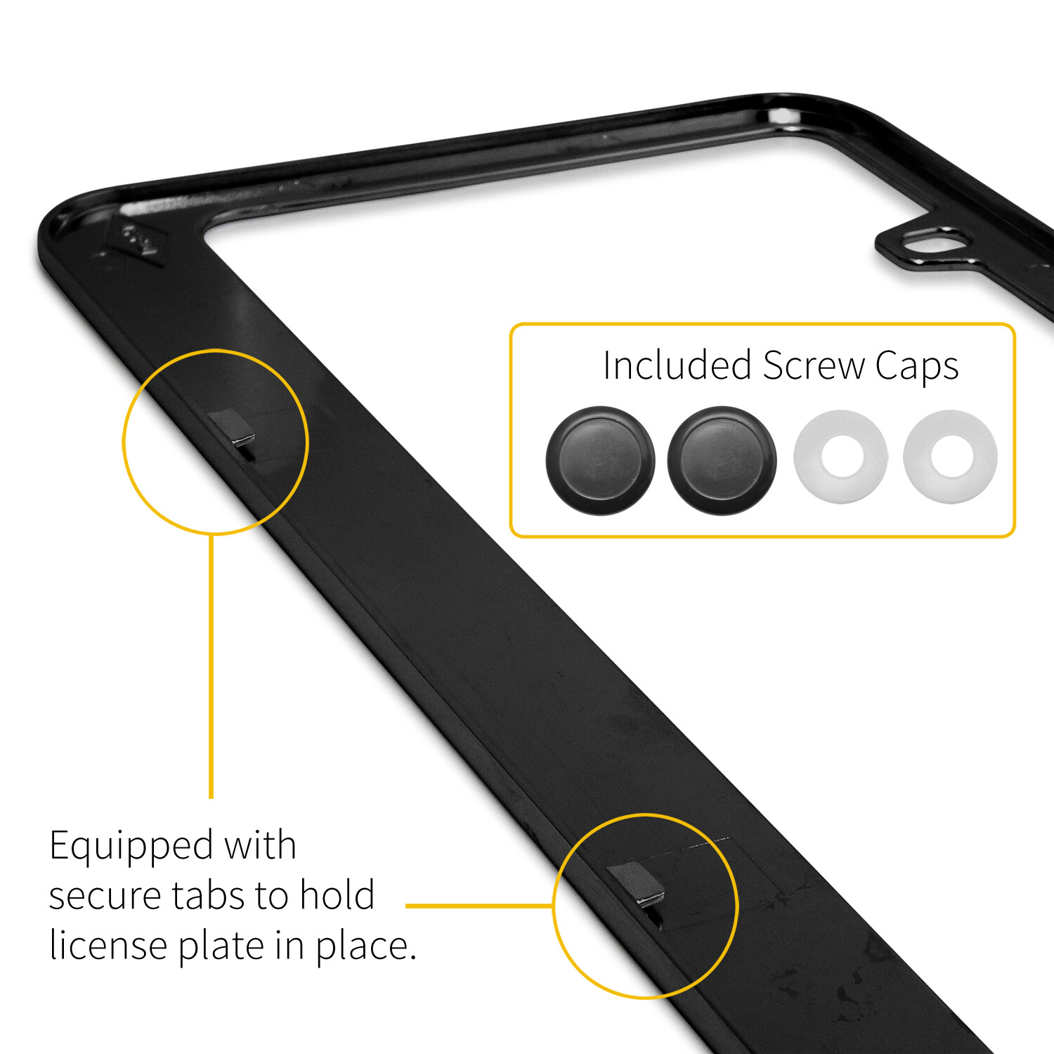 Dodge Durango Black 3D Real Carbon Fiber ABS Plastic License Plate Frame