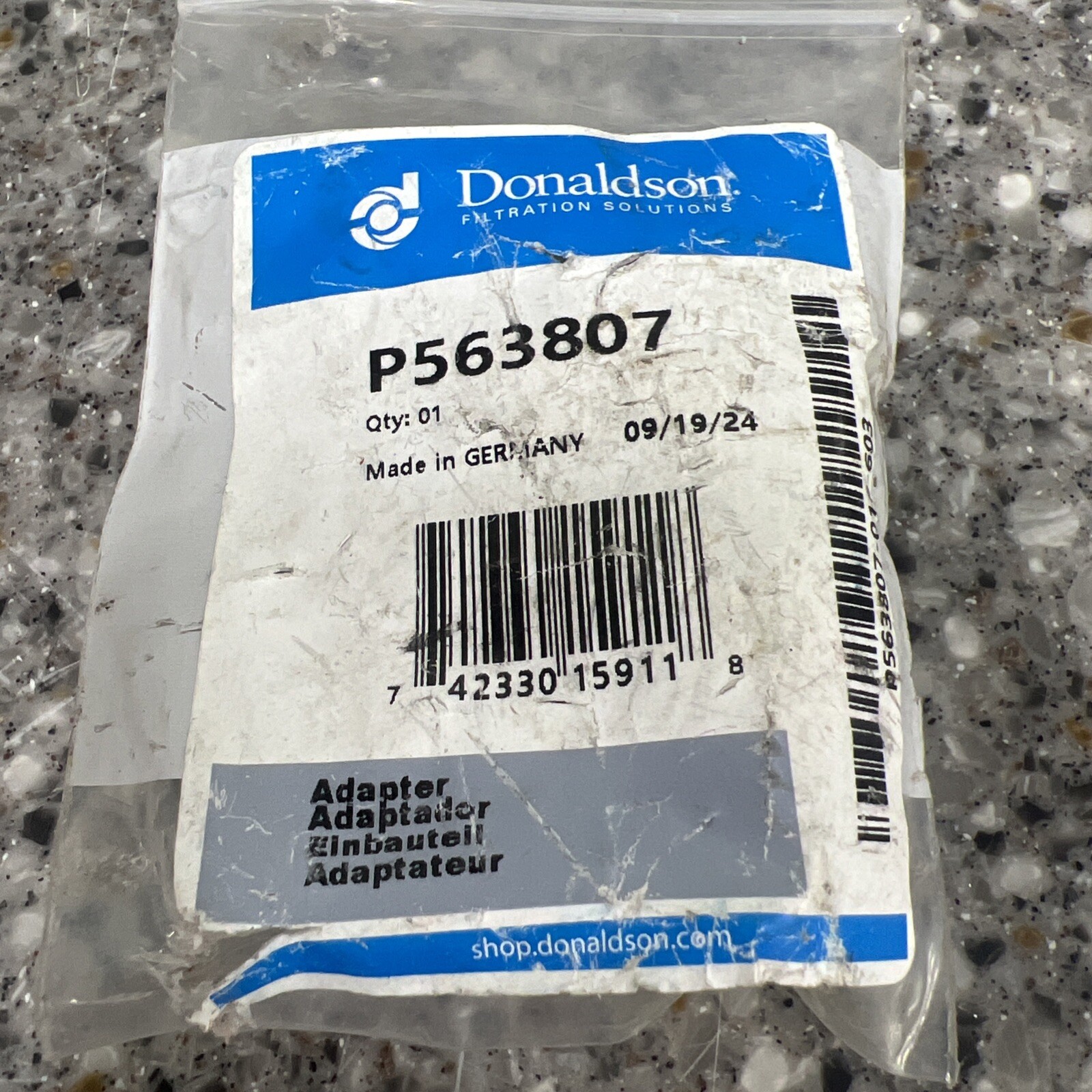Donaldson P563807 Adapter Hydraulic