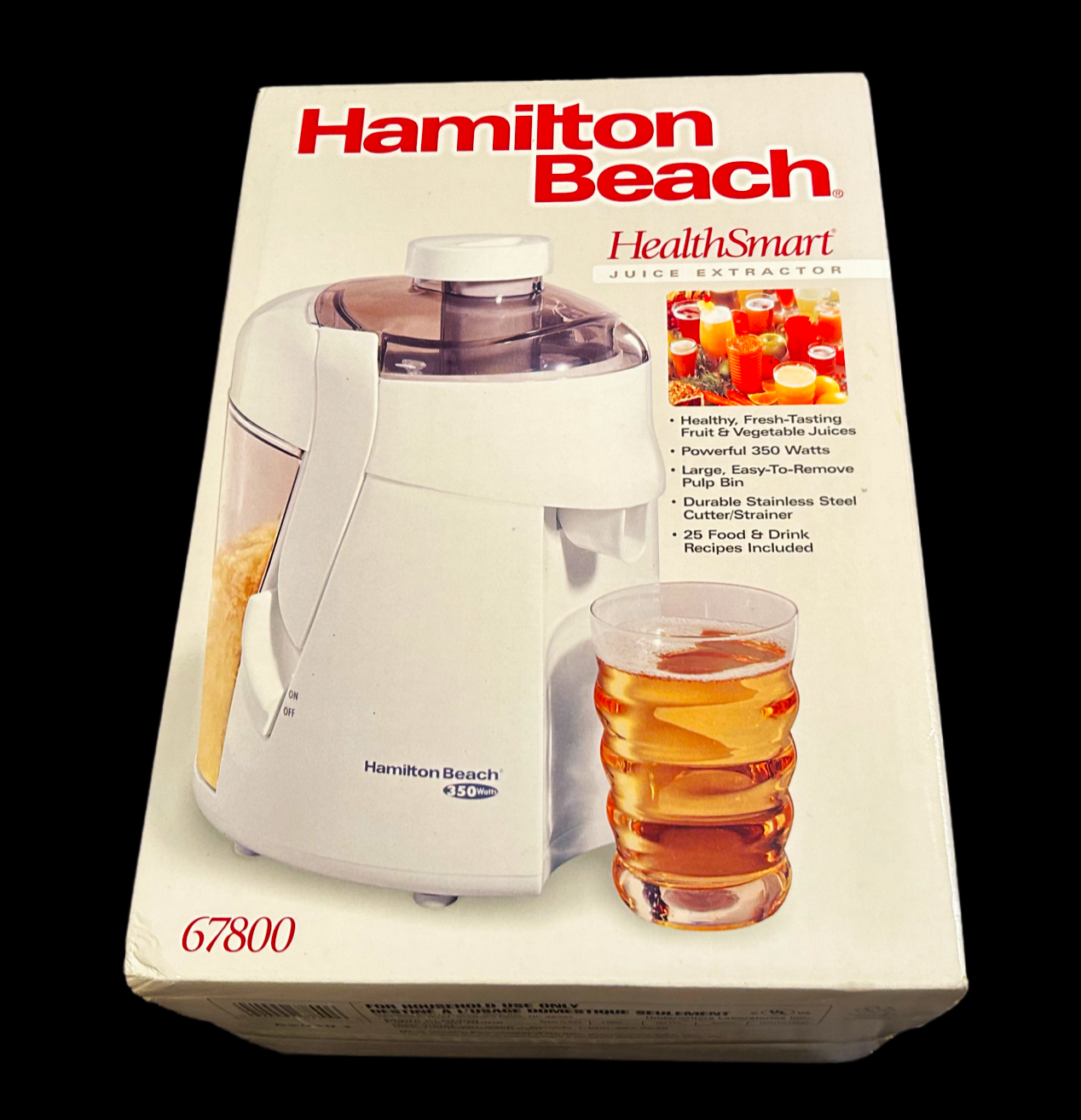 Hamilton Beach HealthSmart Juice Extractor, Model 67800, New in Box