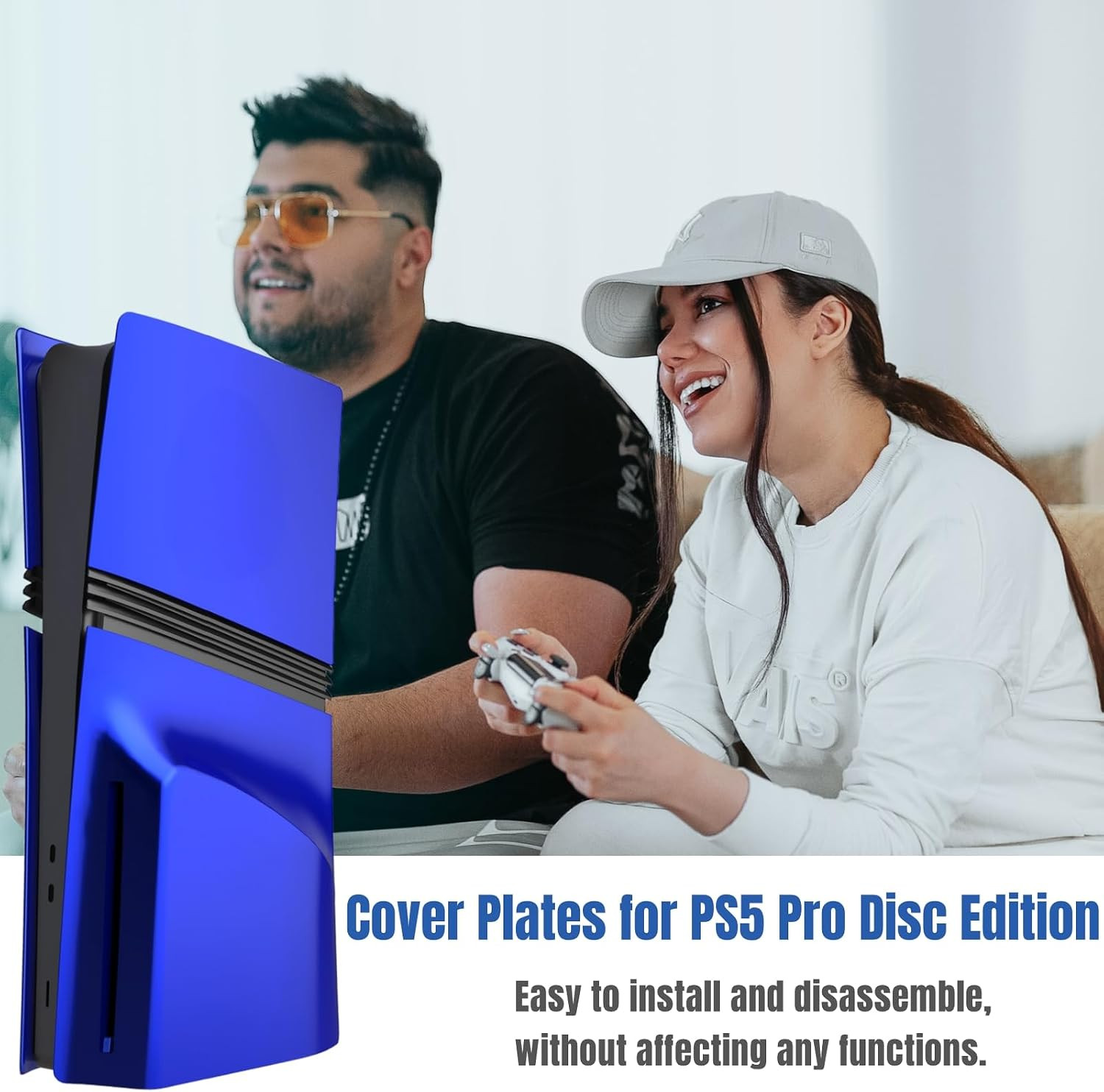 Pro Disc Edition Cover Plates for New PS5 Pro Console, Shell Panels Compatible w