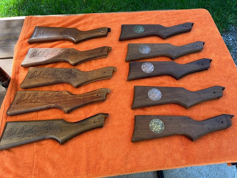 DAISY RED RYDER BB Gun Rifle Wood Stock USED ORIGINAL PARTS Lot of 10
