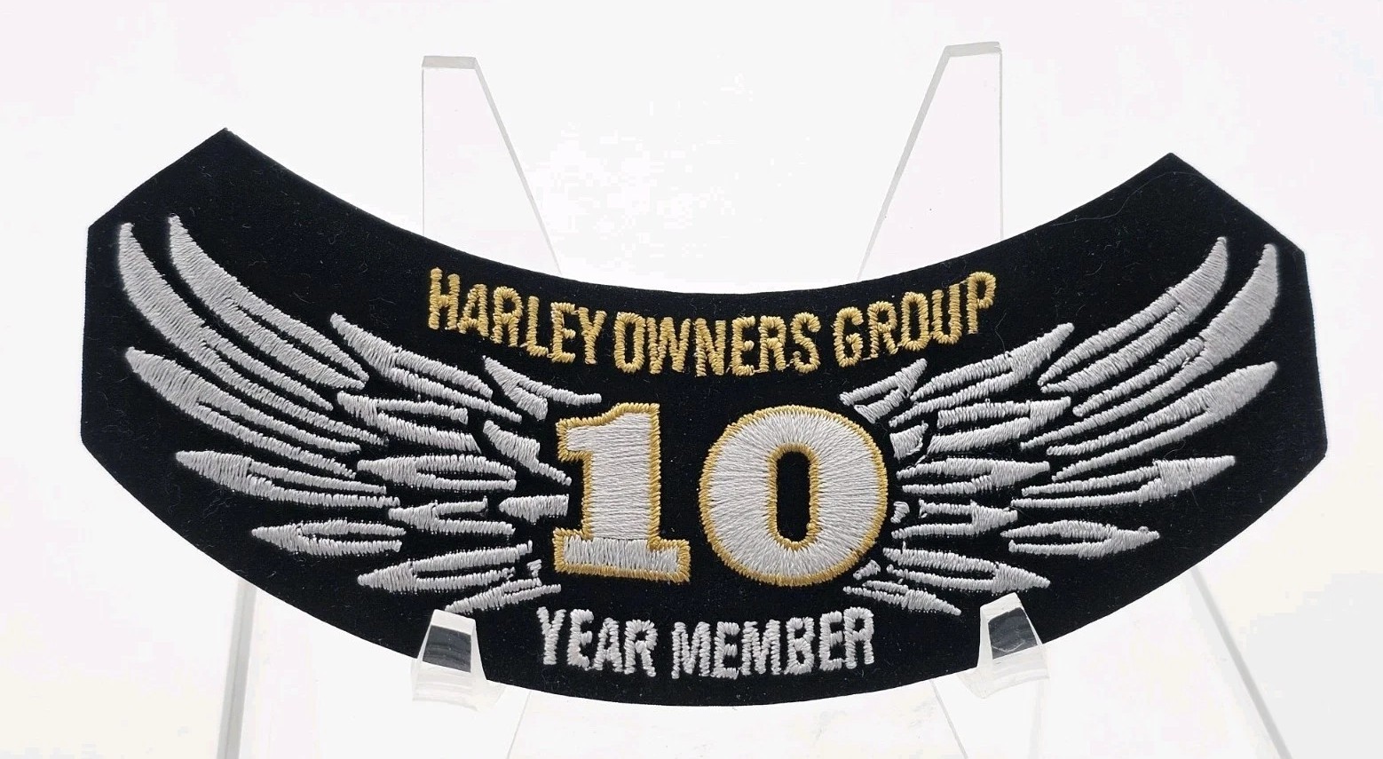 10 YEAR MEMBER HARLEY DAVIDSON OWNERS GROUP HOG H.O.G. VEST JACKET PATCH