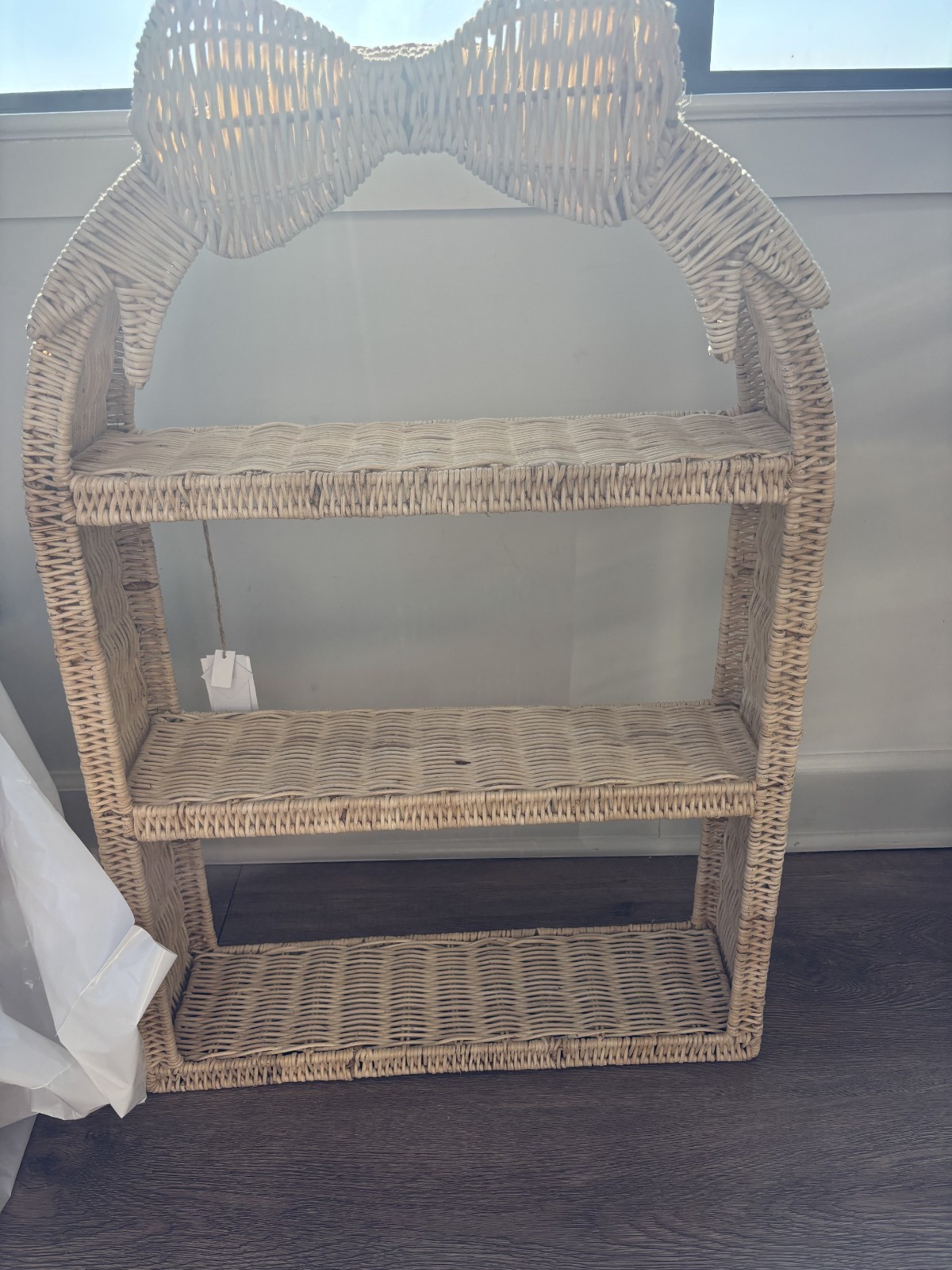 Pottery Barn kids Hello Kitty Rattan Bow Tiered Shelf (31" x 20")