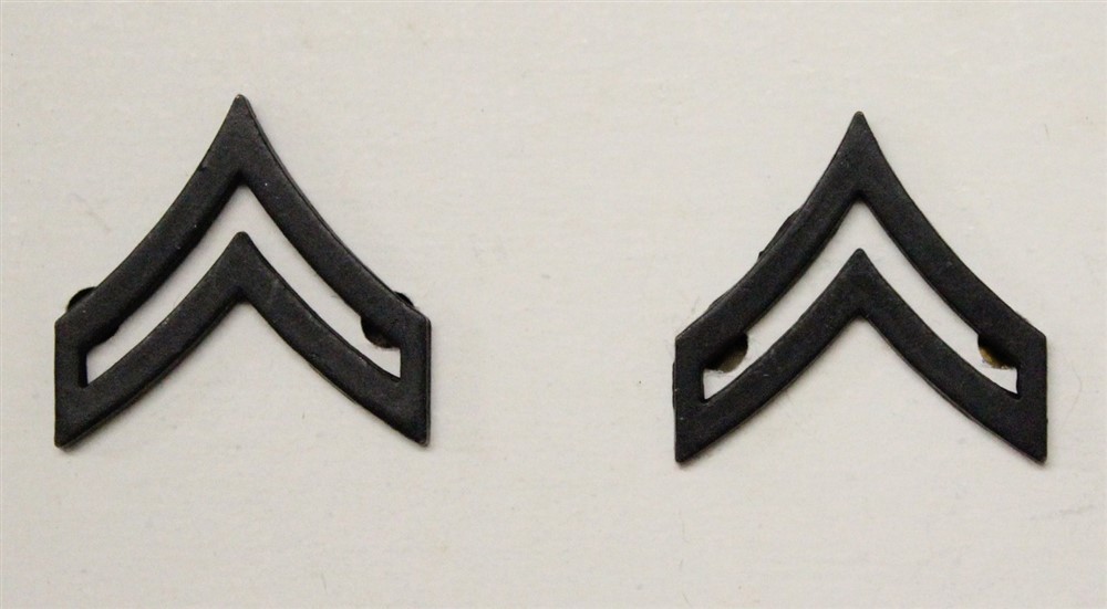 Enlisted Rank Pins: Army Corporal - subdued pair