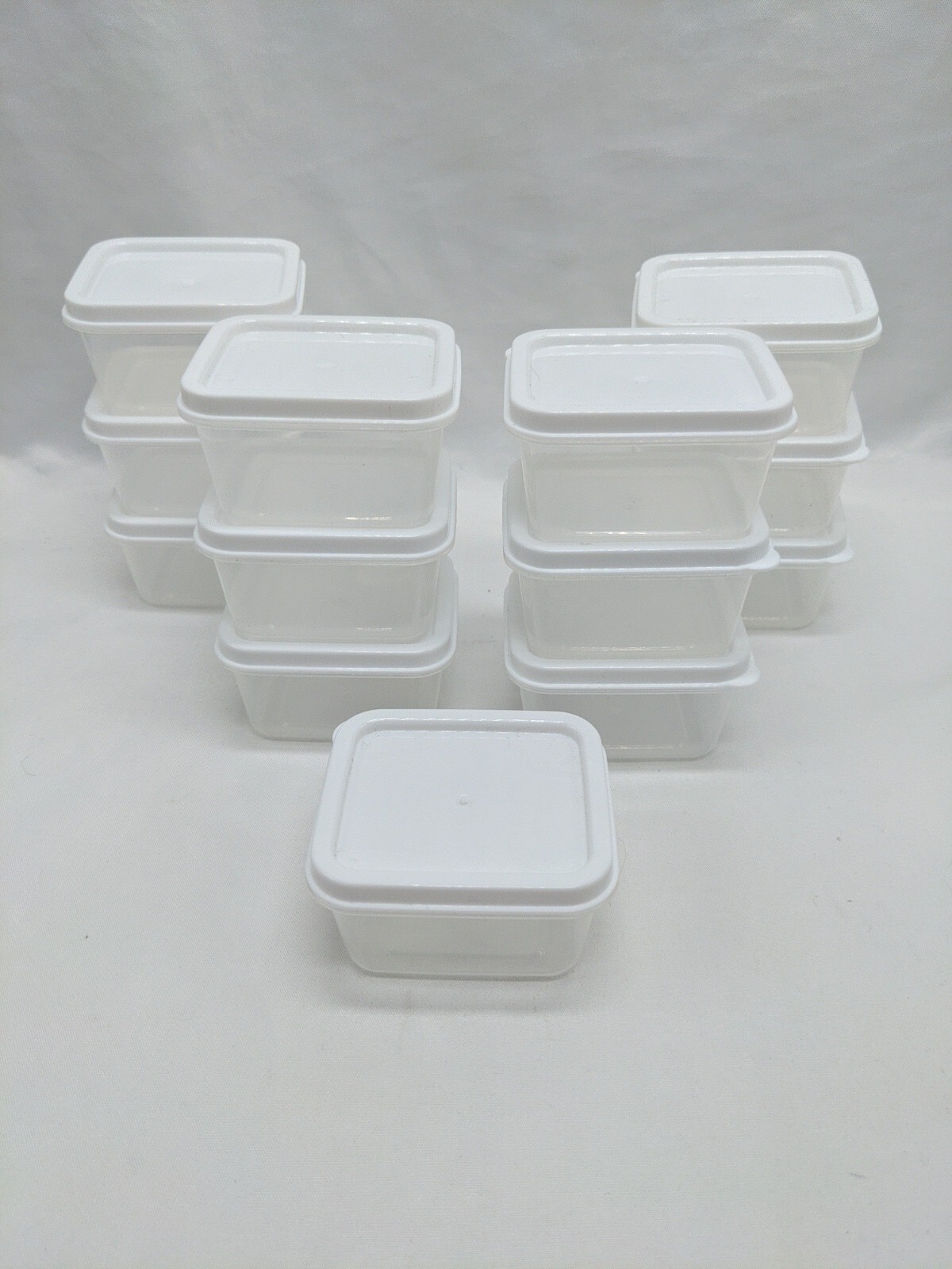 Lot Of (13) Clear Storage Containers With Lid 2 1/2" X 2" X 1 1/2"