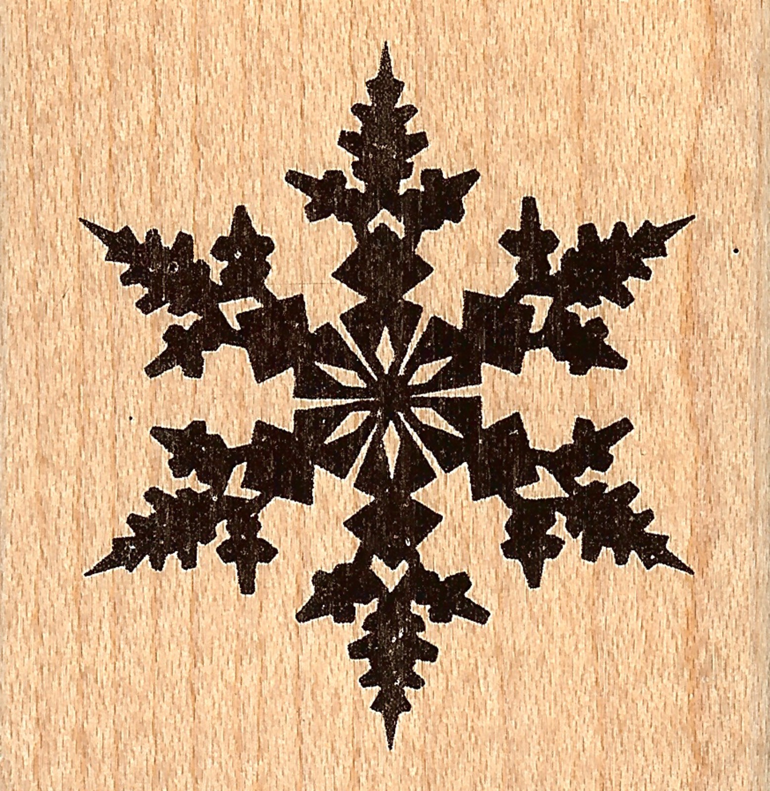 Medium Fancy Winter Snowflake, Wood Mounted Rubber Stamp JUDIKINS - New, 3073D