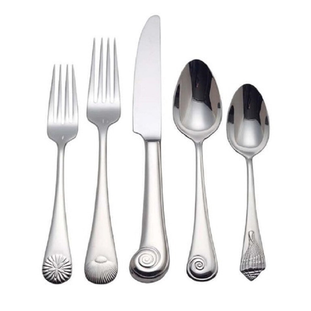 Reed & Barton Sea Shells 18/10 Stainless 5pc. Place Setting (Service for One)