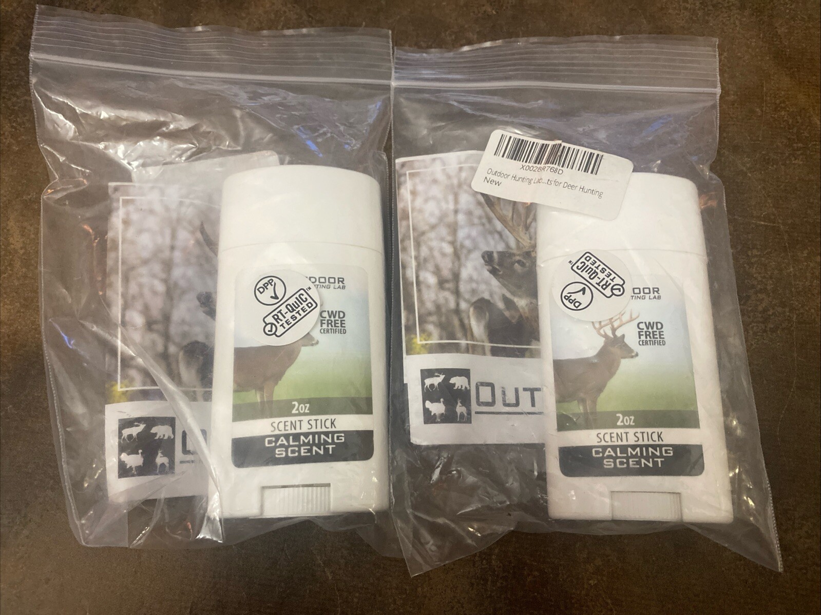 Lot Of 2 - Deer Scent Stick - CWD Free 2 oz Calming Scent