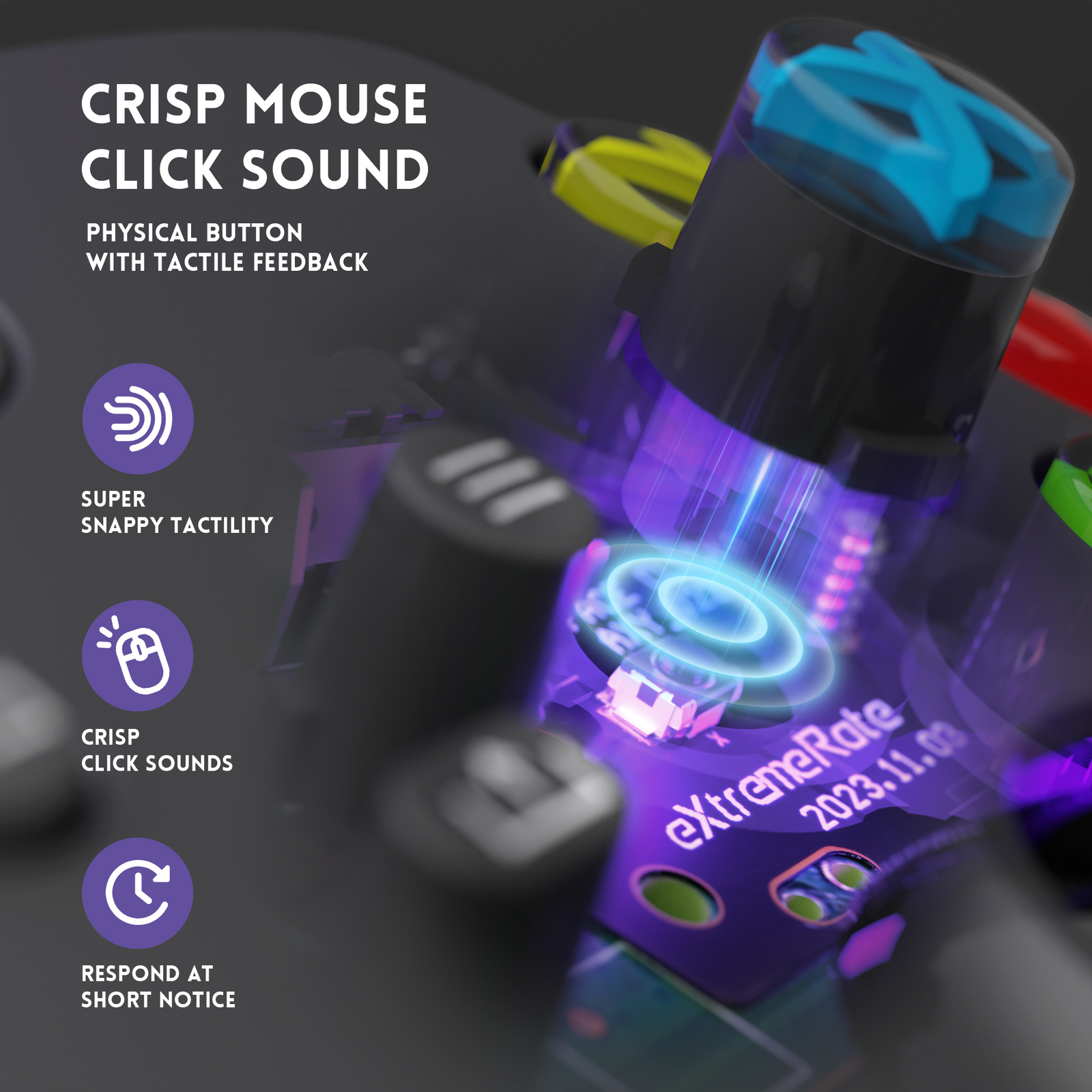 Action Buttons Custom ABXY Keys Mouse Clicky Kit V2 for Xbox Core Controller