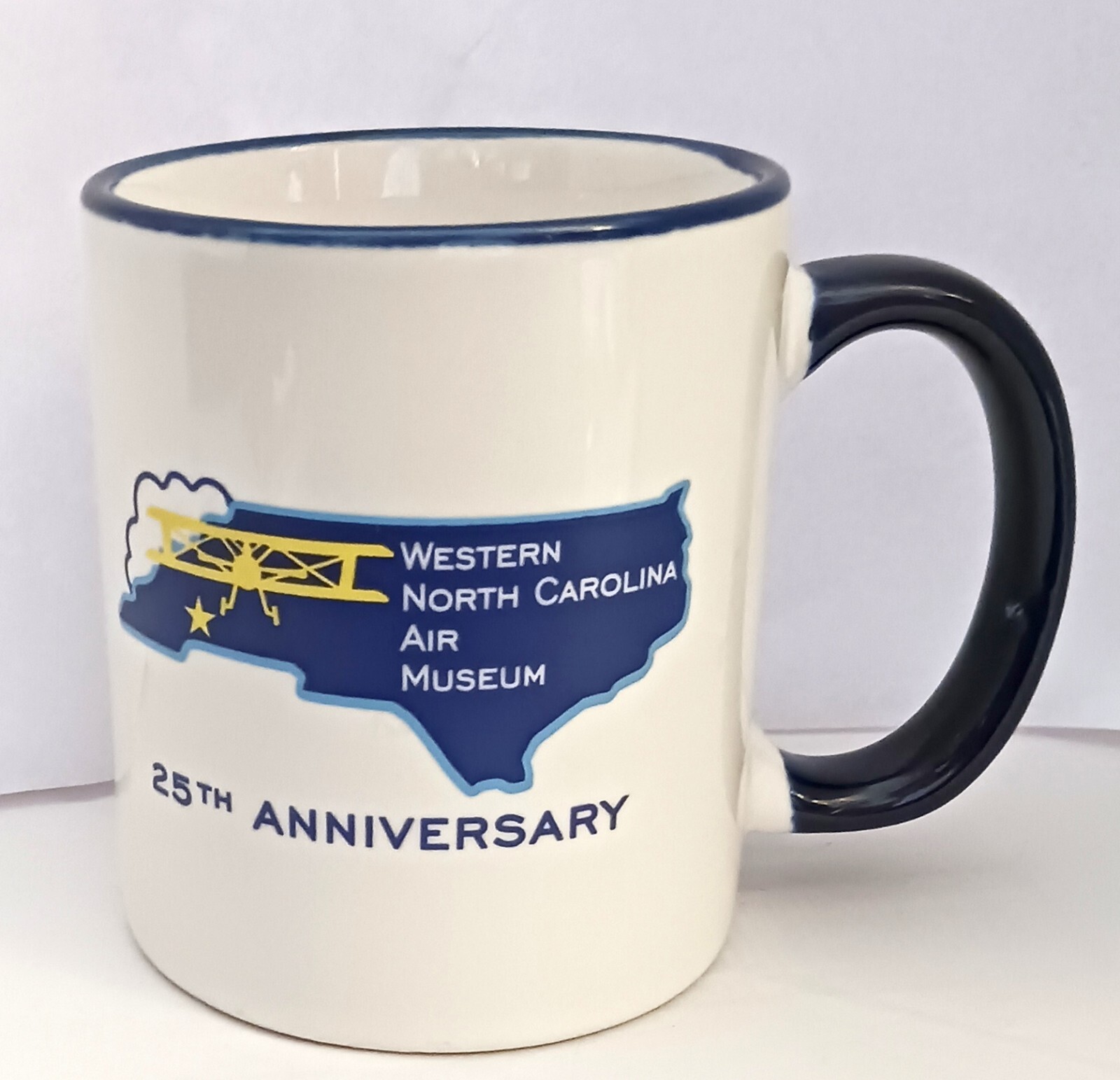 Western NC Air Museum 25th Anniversary Coffee Mug 1989 to 2014 FREE SHIPPING
