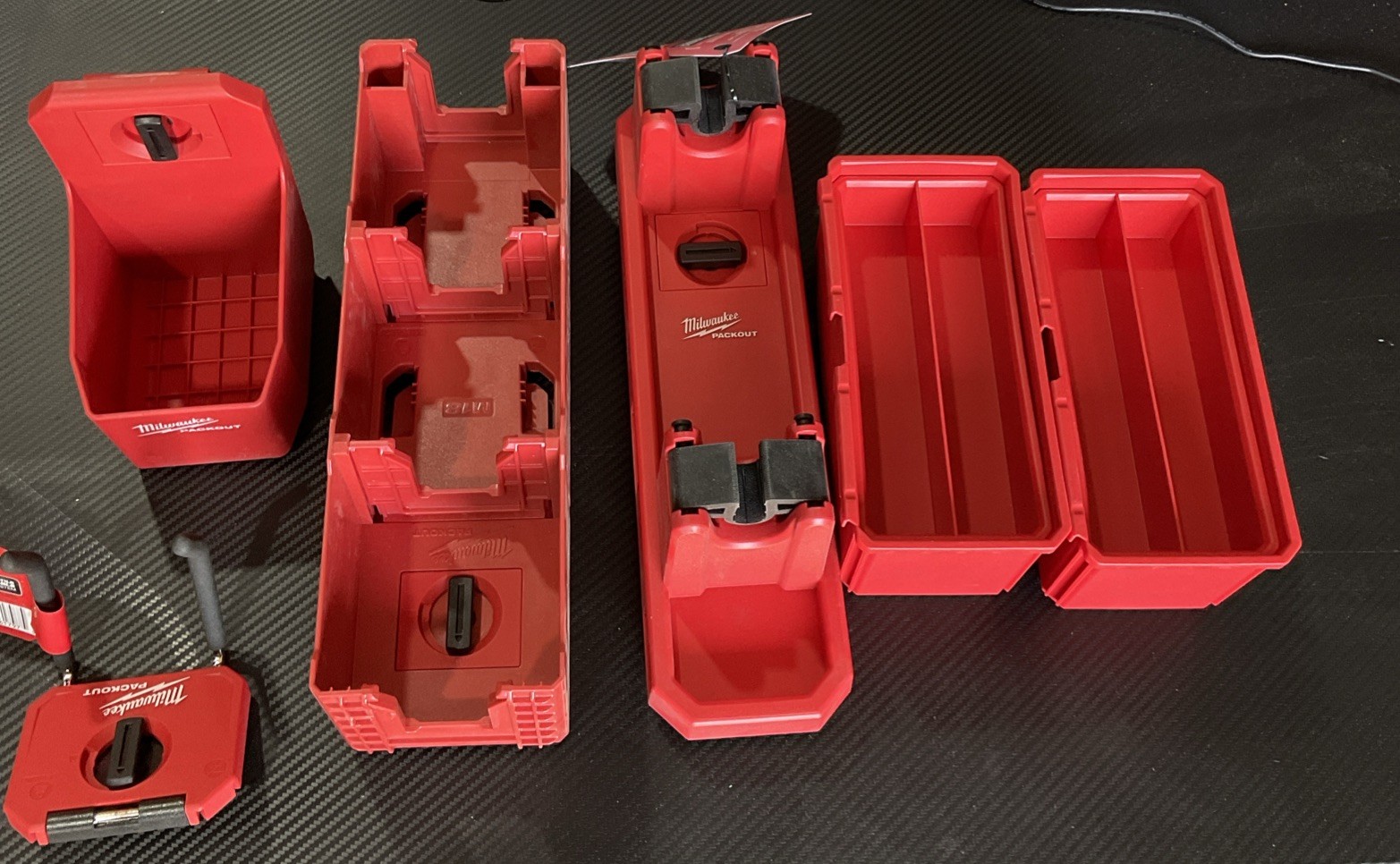 ⚡️Milwaukee Packout 6 Set (Hook,Holder,Mount,Battery Rack & Bin Set)
