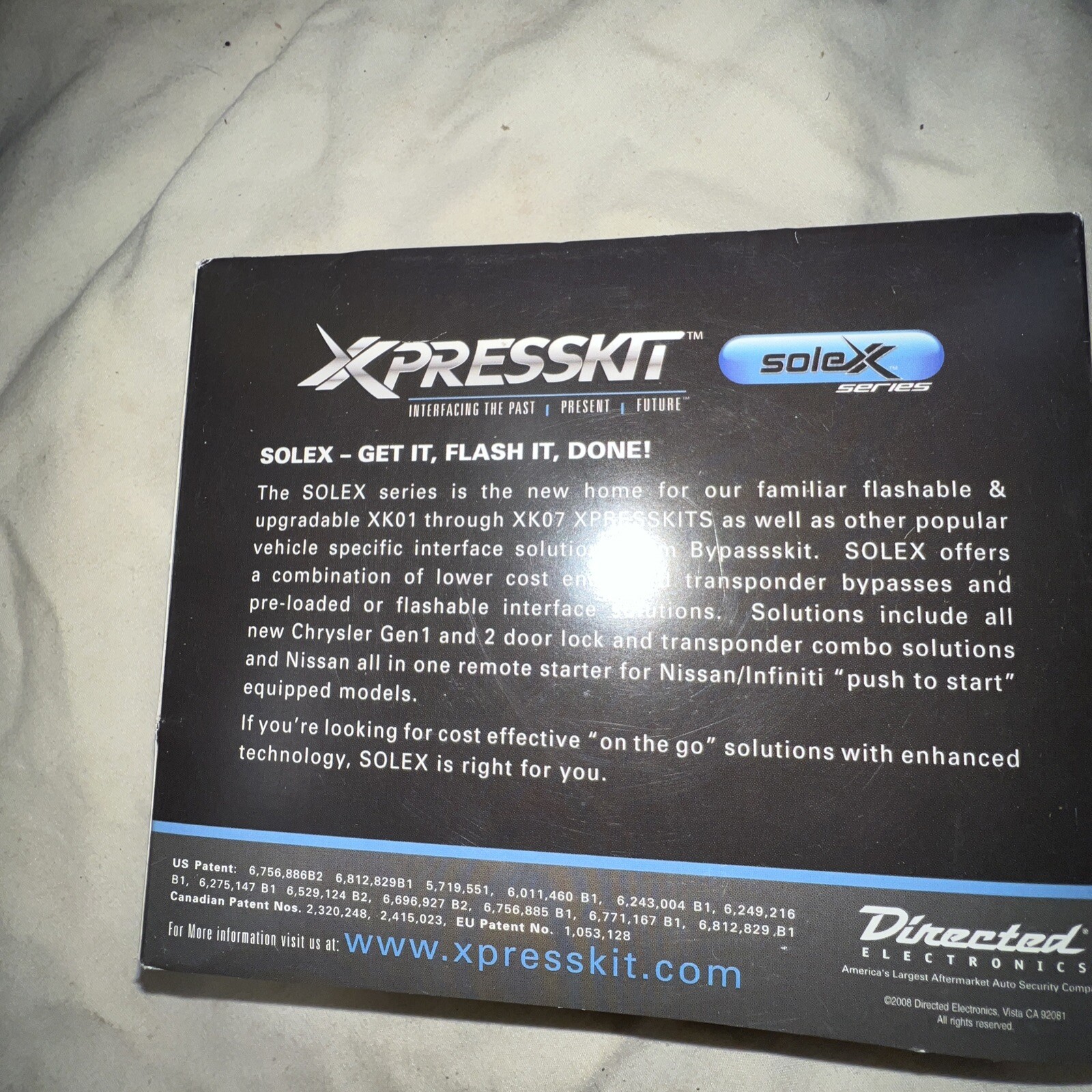 Directed Electronics XPRESSKIT XK07 Bypass Can Controller Platform Interface