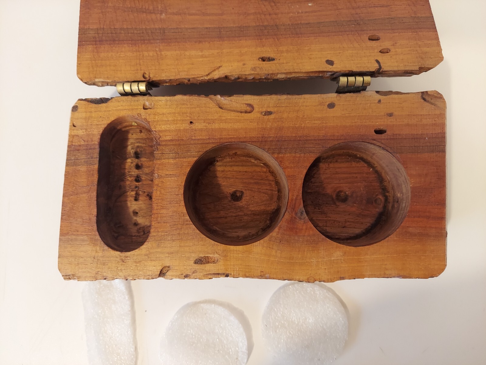 Unique Handmade Wormwood Trinket Box Hinged Lid