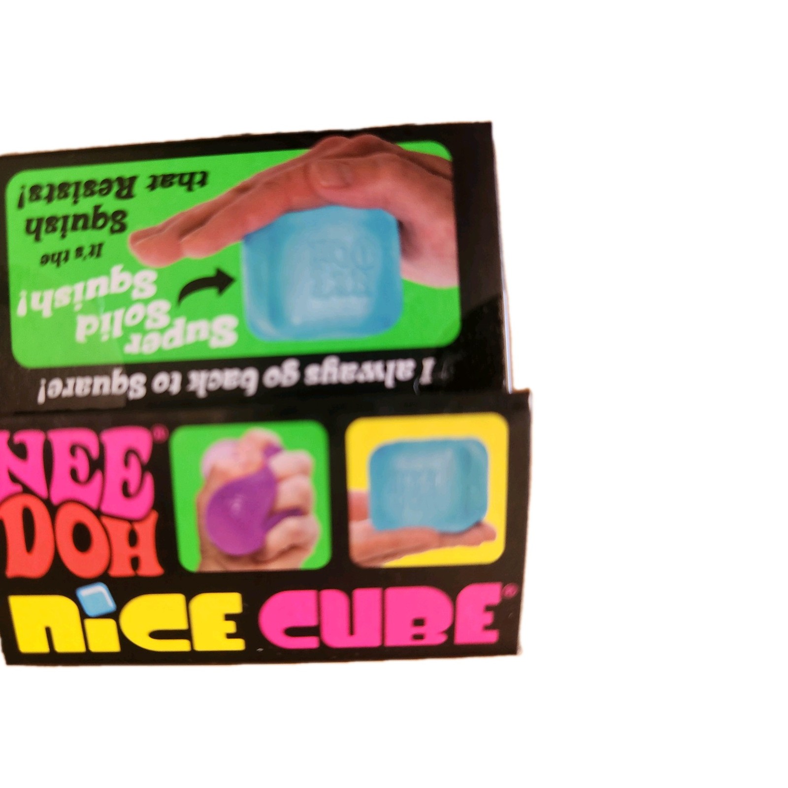 Nee Doh Nice Cube - Super Solid Squish! (Blue) - Brand New/Factory Sealed!