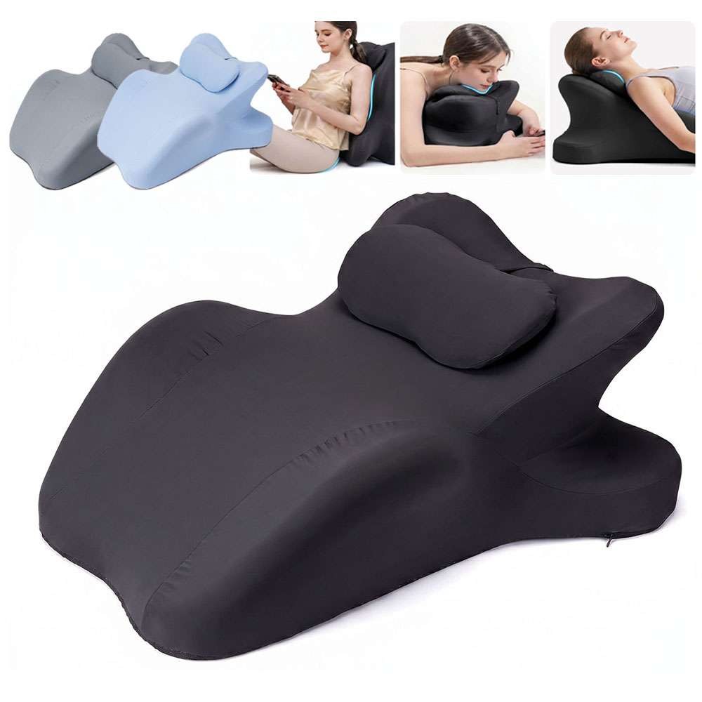 Wedge Pillow, Memory Foam Bed Wedge for Neck & Spine Care, Hip Pad Wedge Pillow