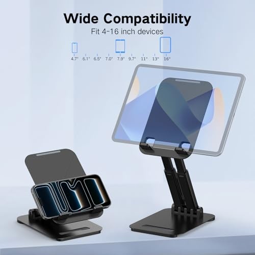 Tablet Stand for iPad Holder, Adjustable Tablet Holder for Desk | Foldable