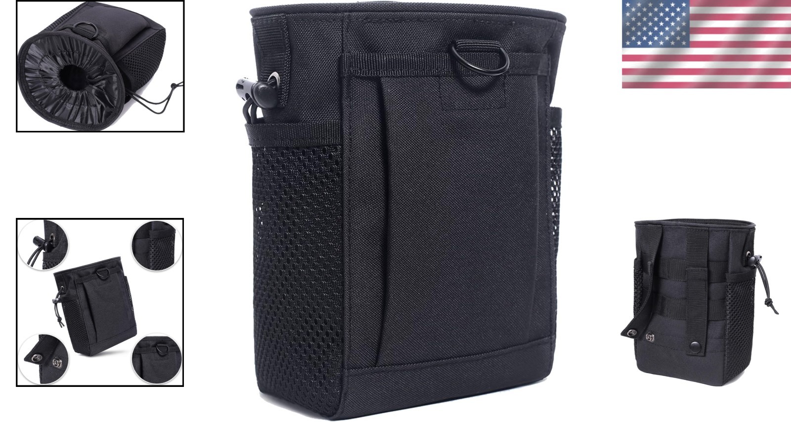 Durable Nylon Metal Detecting Pouch with Multiple Pockets - Lightweight Design