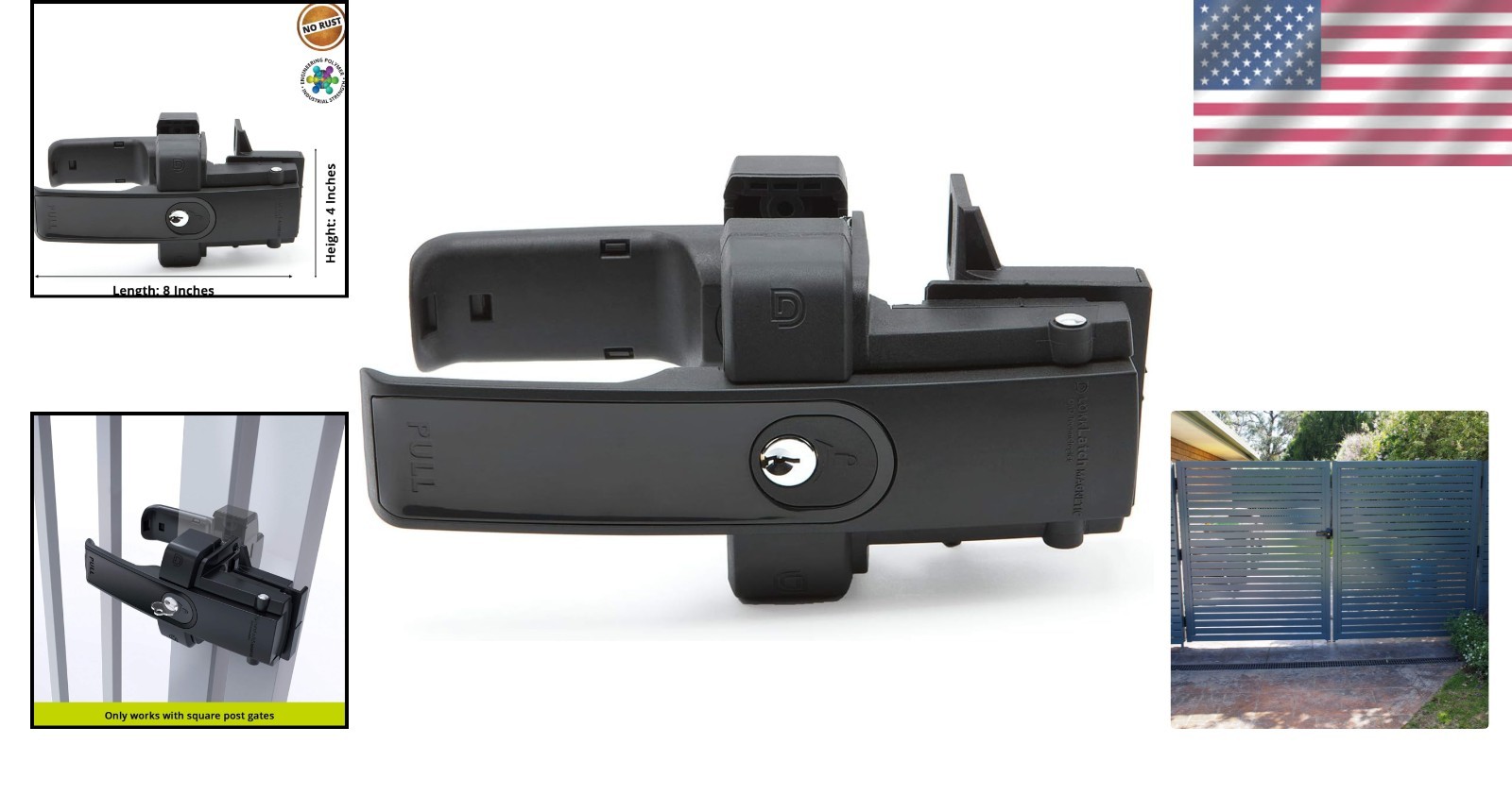 Innovative Magnetic Gate Latch with Durable Polymer Design for Long-Lasting Use