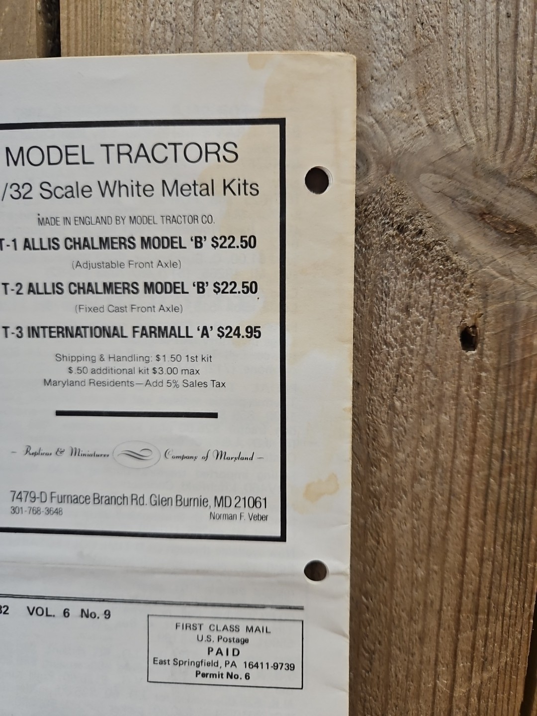 Miniature Tractor & Implement Magazine September 1982