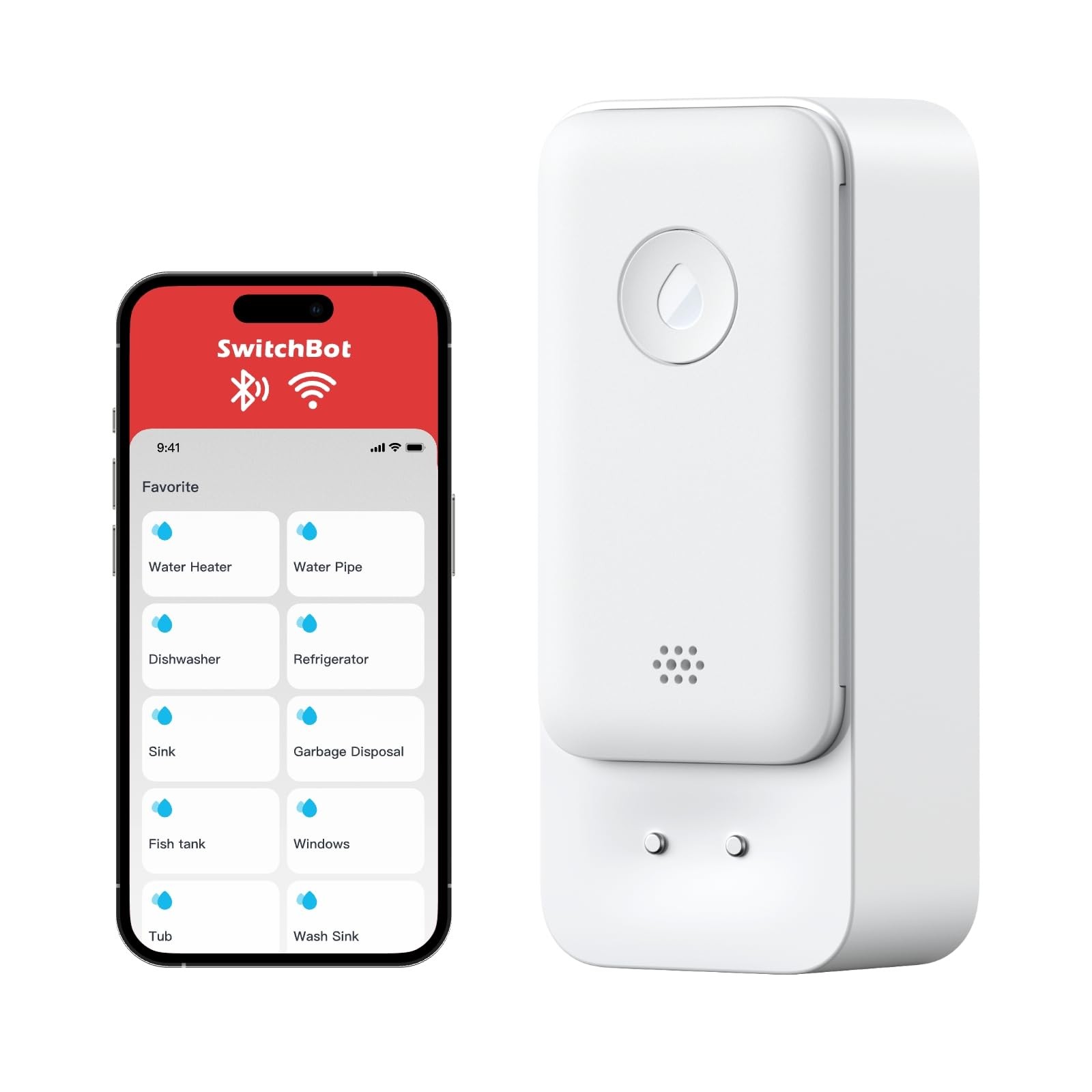 WiFi Water Sensor, Smart Water Leak Detector, 100dB Adjustable Alerts & App A...