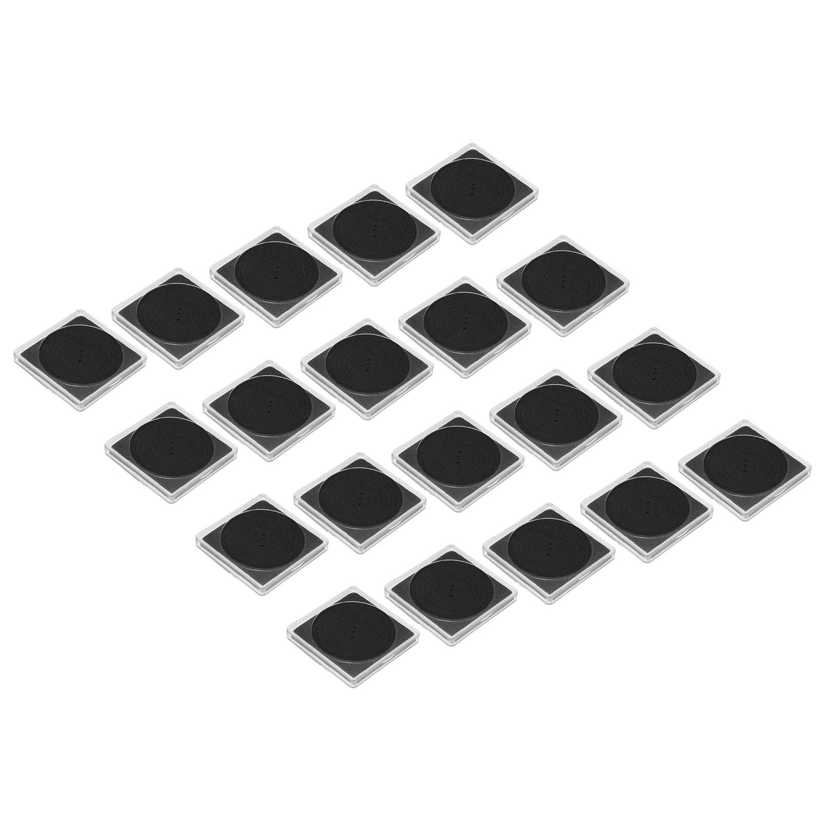 20Pcs Square Coin Holder Case, Coin Collection Case Storage (Clear, 20-40mm)