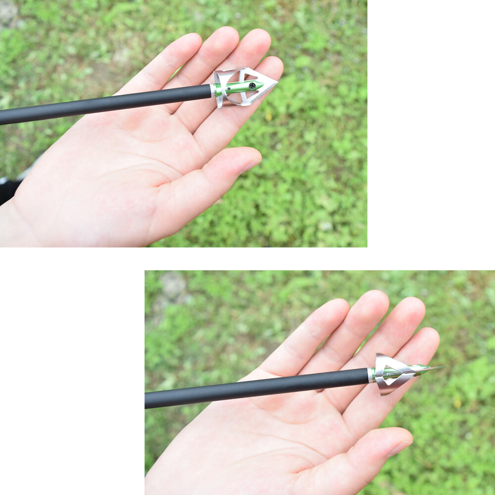 100Gr Broadheads 360° Hunting Archery Crossbow Bow Screw Arrow Points 3Pcs/Pack