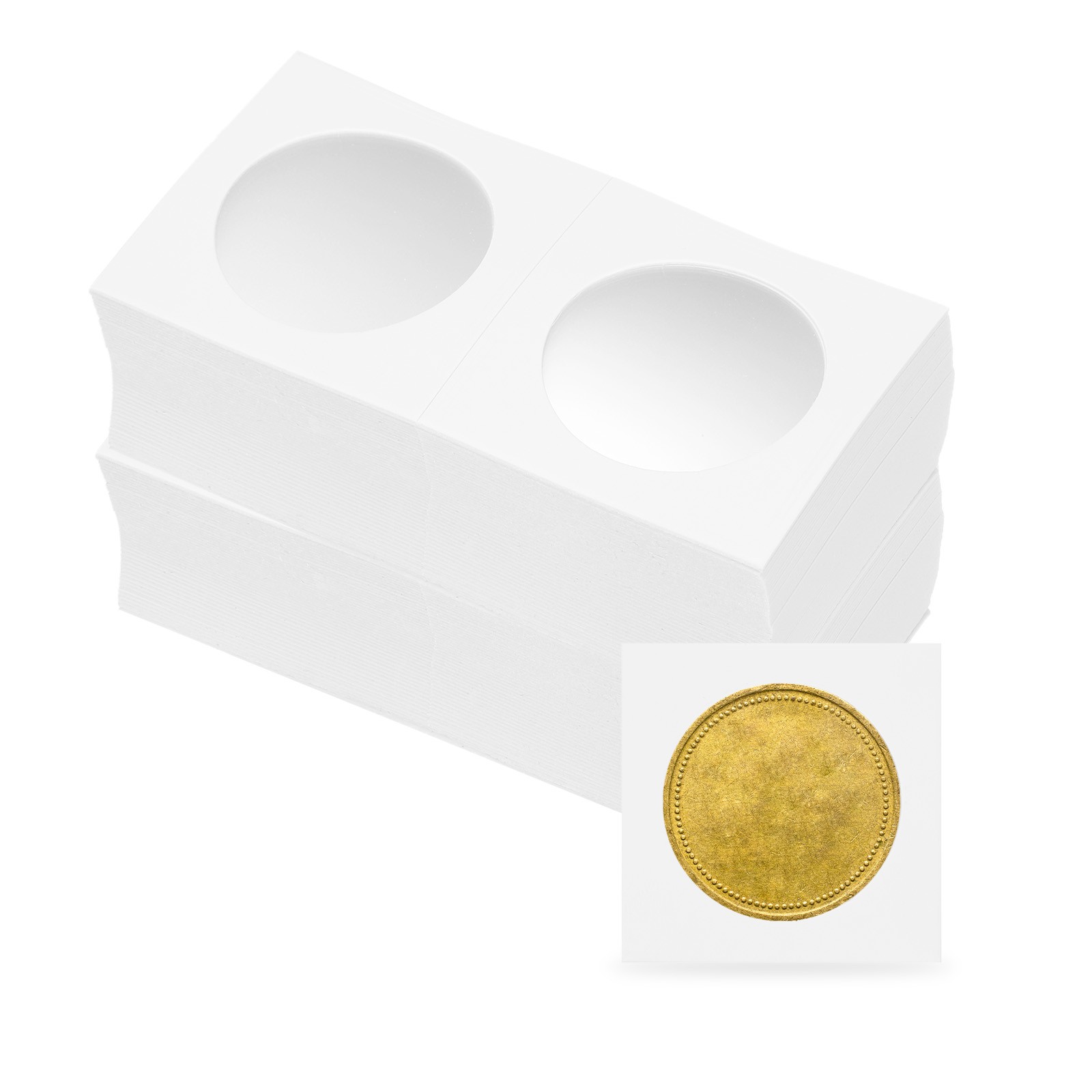 Coin Flips 2x2, 100pcs Cardboard Coin Collection Coin Purse 35mm/1.4"