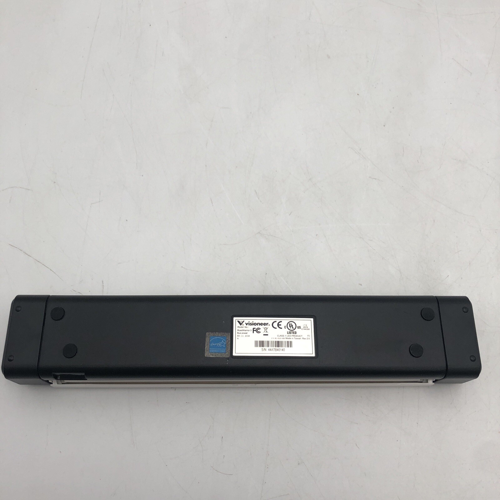 USED Visioneer RoadWarrior 3 Simplex Mobile Document Scanner POWERS ON READ E