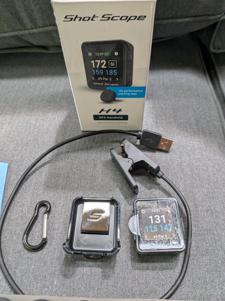 Shot Scope H4 Golf GPS Handheld 16 Tracking Tags Used Twice Complete Kit