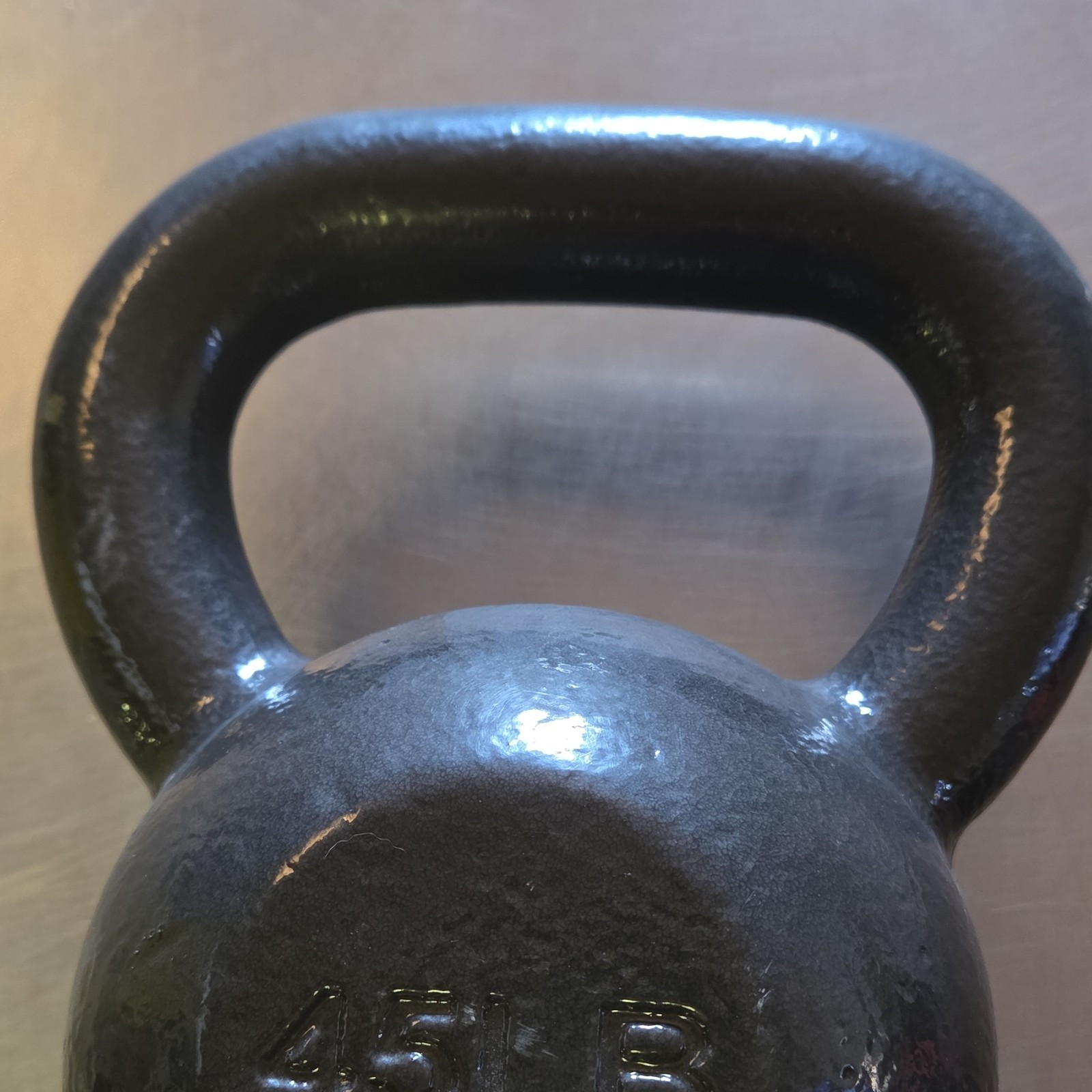 45 lb Black Cast Iron Kettlebell for Gym & Weight Lifting