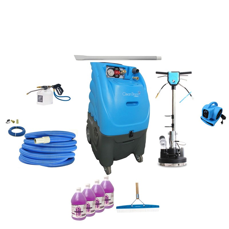 Clean Storm 12gal 500psi Dual 6.6" Vacs Carpet Cleaning Machine Bundle 20241004