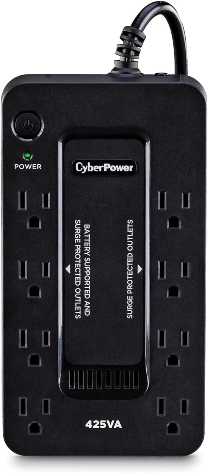 ST425 Standby UPS Battery Backup and Surge Protector, 425VA/260W, 8 Outlets, Com