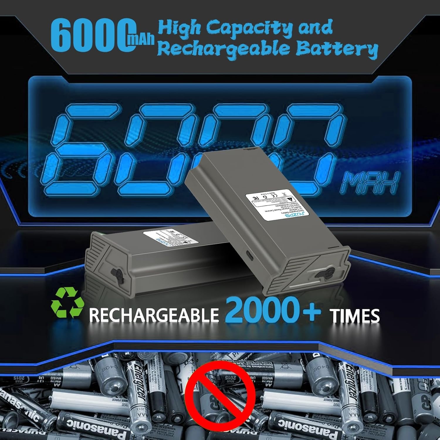 Rechargeable Trail Camera Battery For Tactacam Reveal Hunting X/X Pro/Pro 3.0