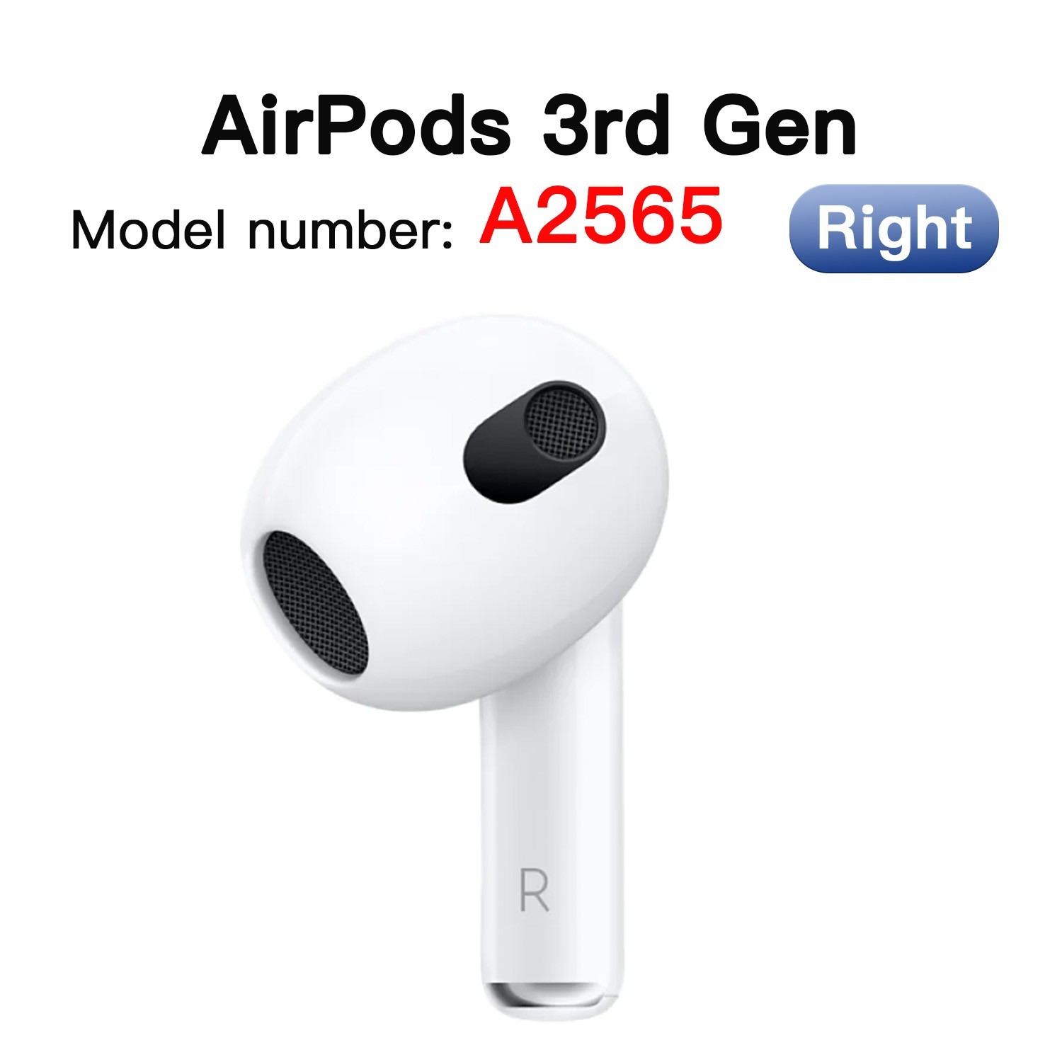 For Apple AirPods 3rd Gen A2565 Right Earbuds Bluetooth Wireless Replacement