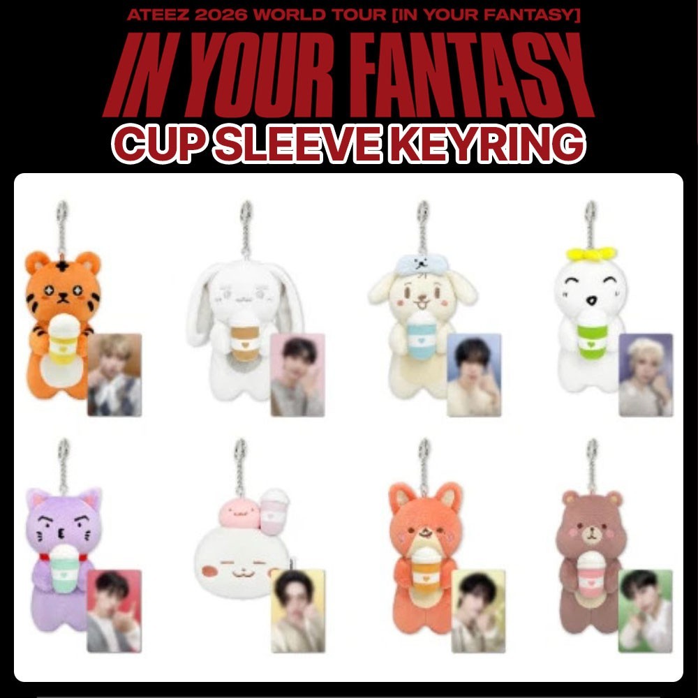 Pre-Order / 2026 ATEEZ WORLD TOUR IN YOUR FANTASY  CUP SLEEVE KEYRING Merch