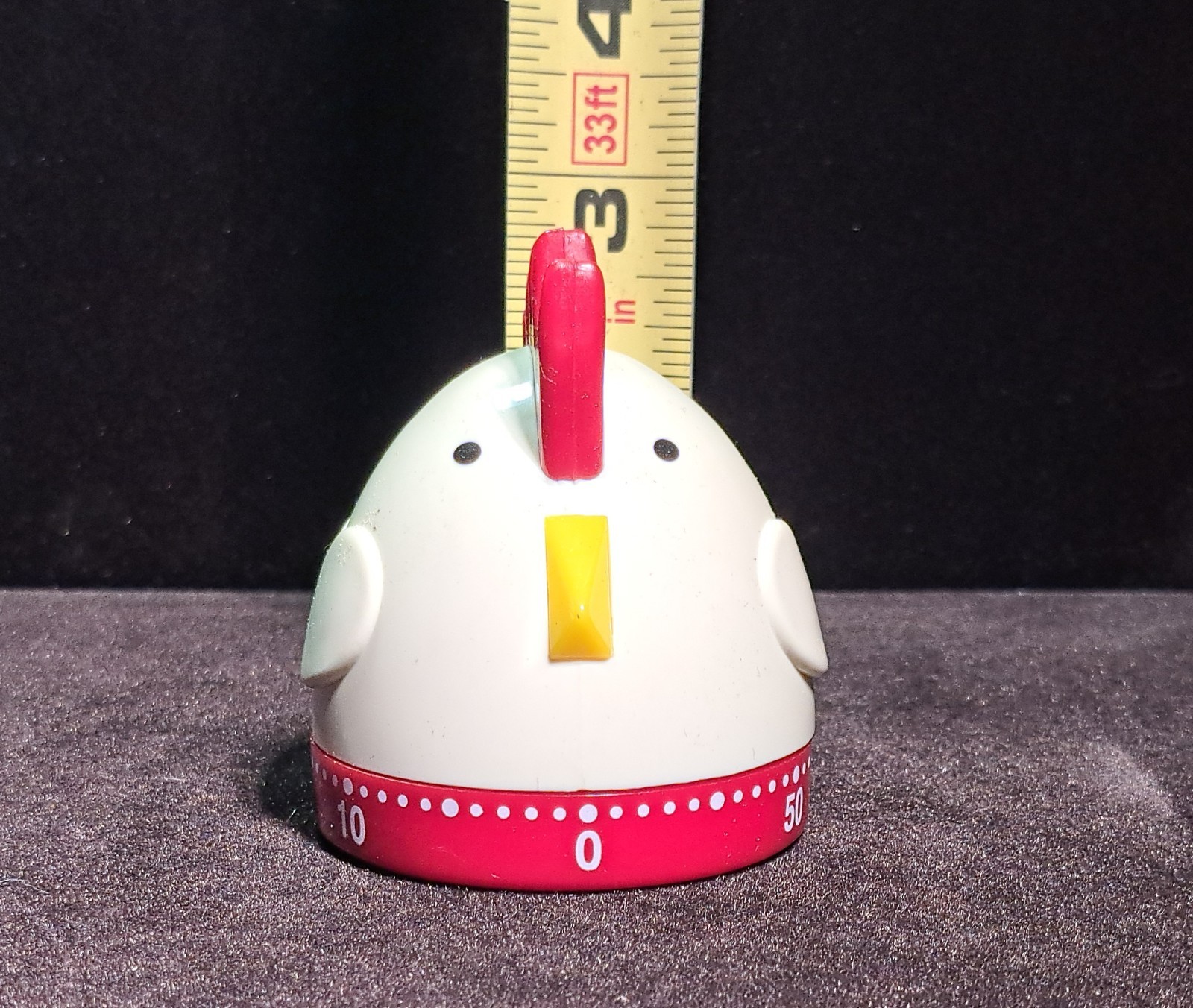 1Pc Cartoon Rooster Timer Home Mechanical Timer Kitchen Time Reminder (White)