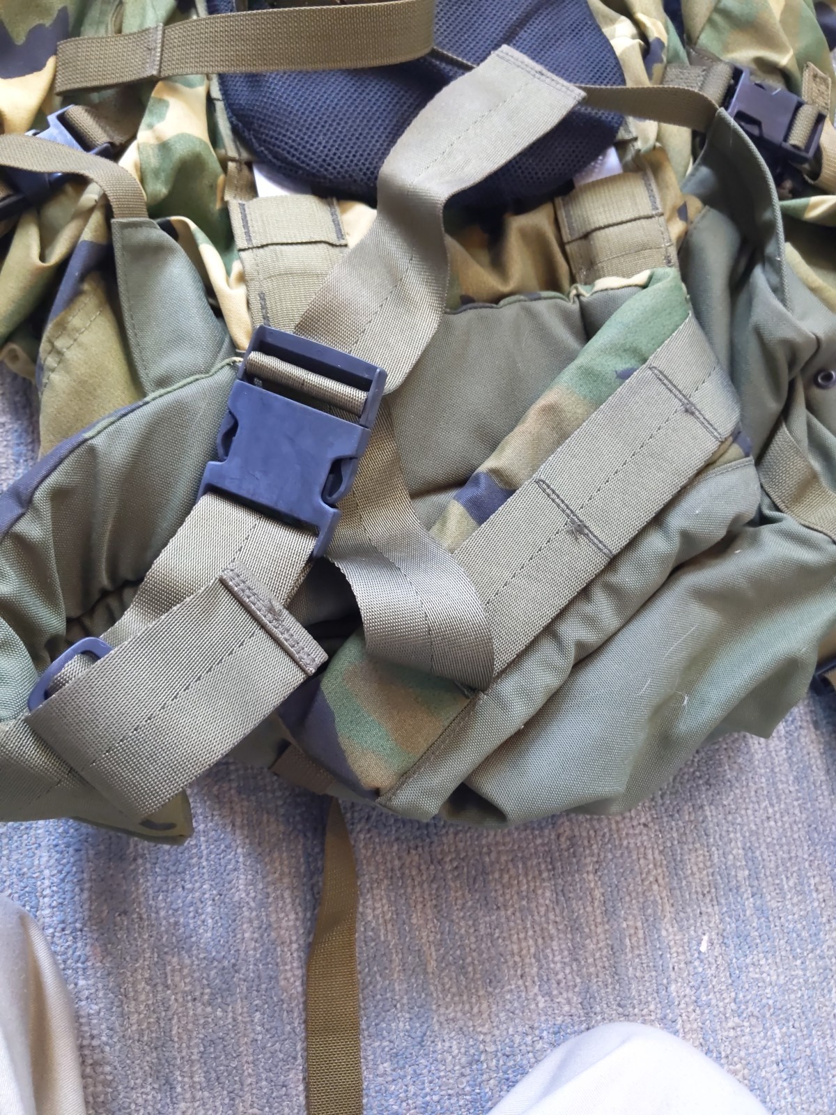 Medium Army Military Camo Field Pack With Internal Frame Plus Small Backpack