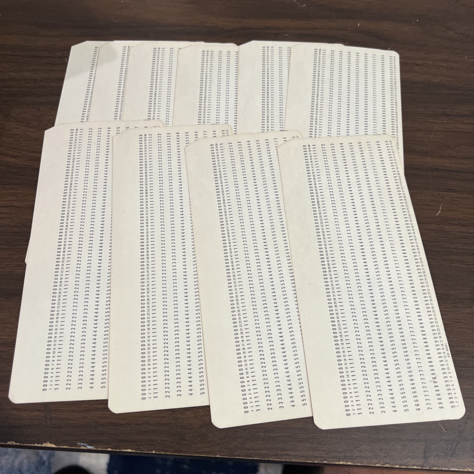 Lot 10 Vintage Computer Punch Cards IBM DD-5081 5081 Unused Free Shipping