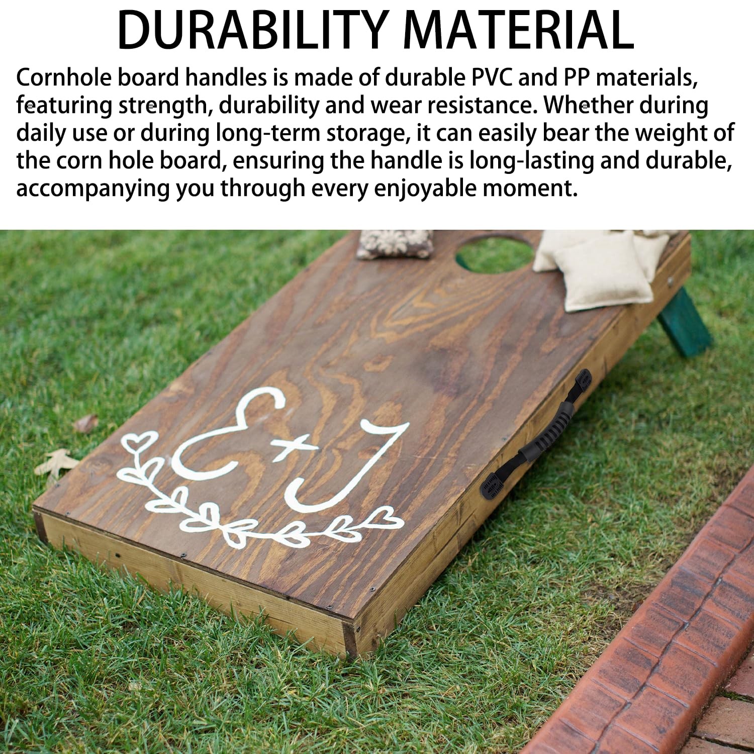 2 Pcs Cornhole Board Handle with Hardware, Corn Hole Handles, Corn Hole Board...