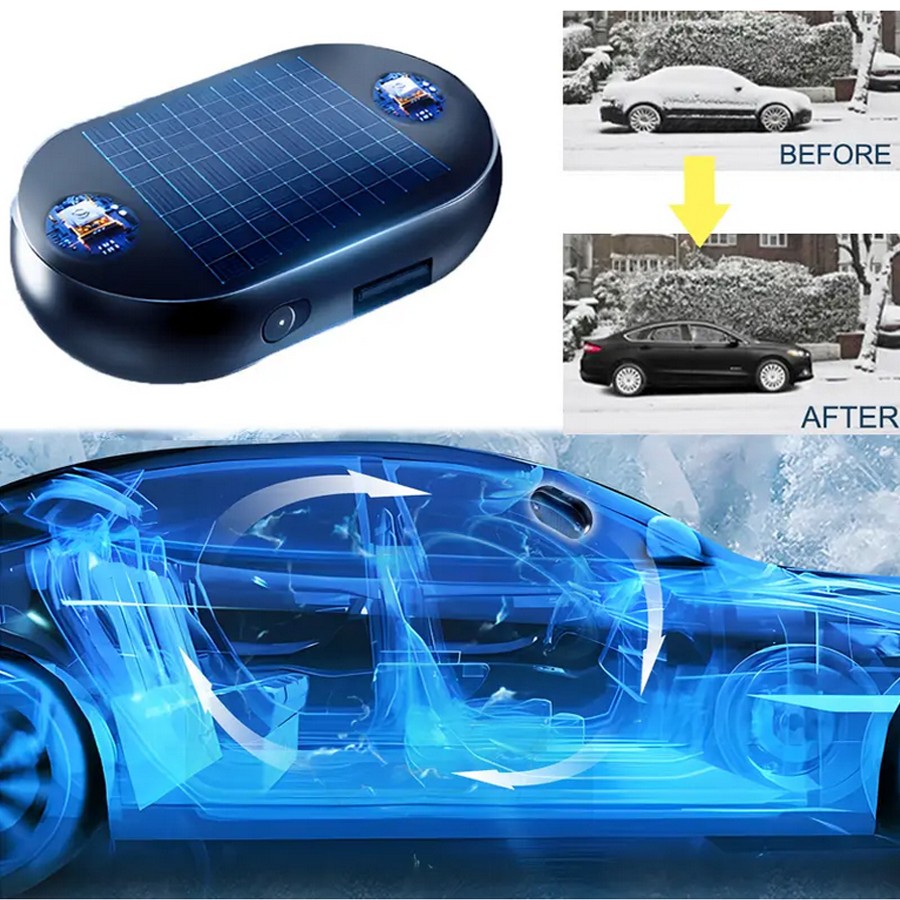 Electromagnetic Car Snow Removal Device Antifreeze Snow Melting Windshield Solar