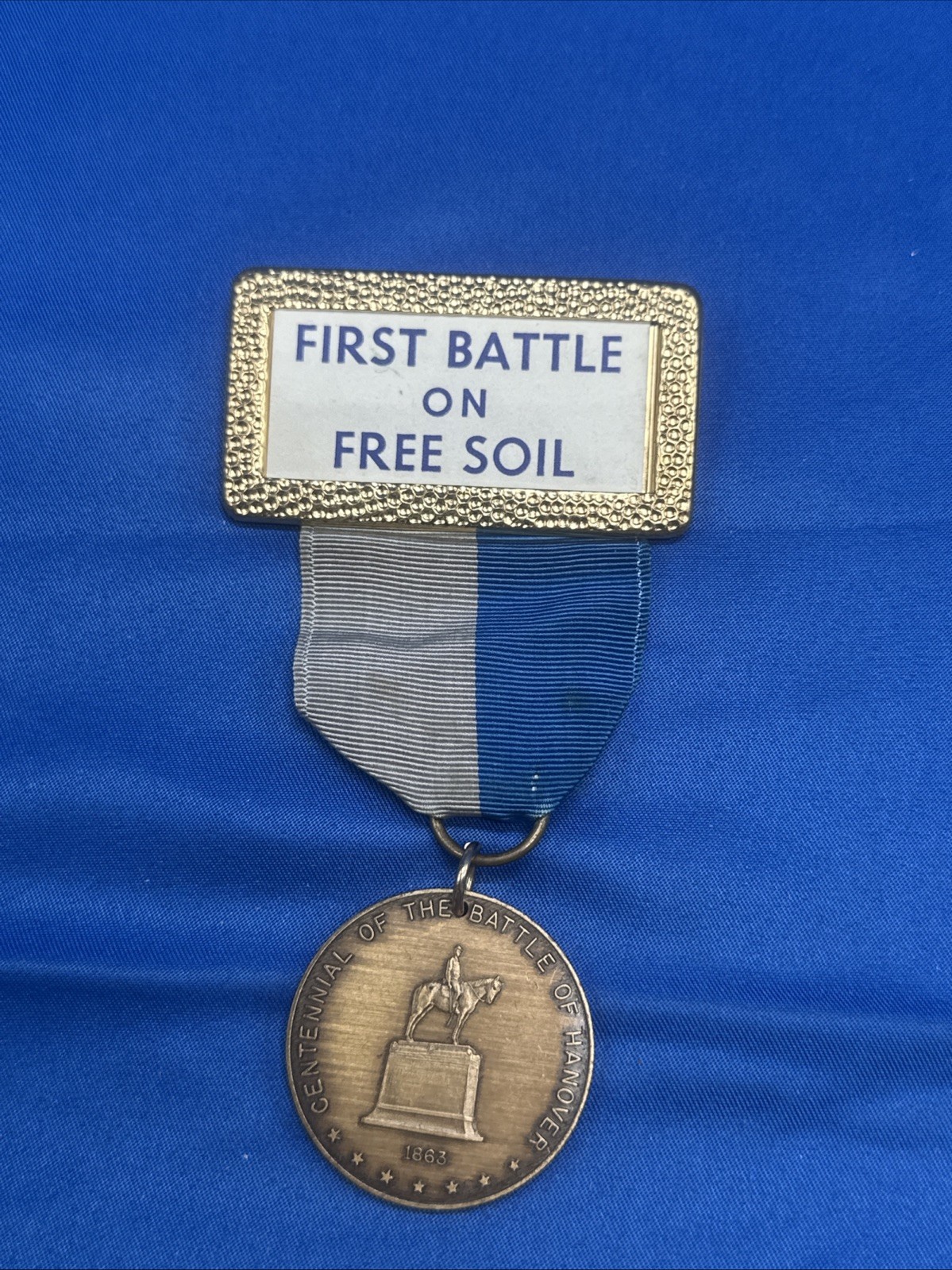 First Battle On Free Soil Centennial Of The Battle Of Hanover 1863 Medal Ribbon