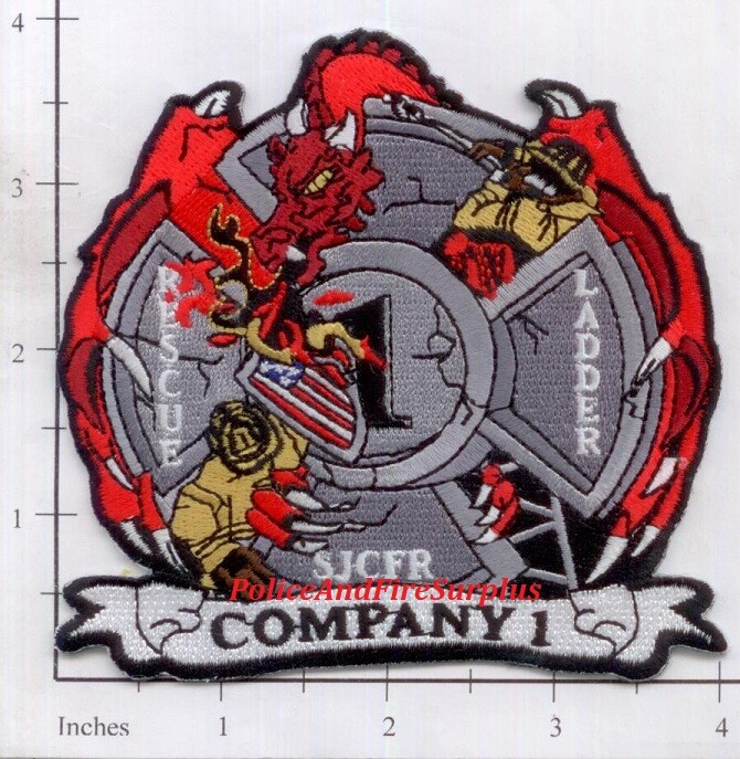Florida - Saint Johns County Station 10 FL Fire Dept Patch Dragon