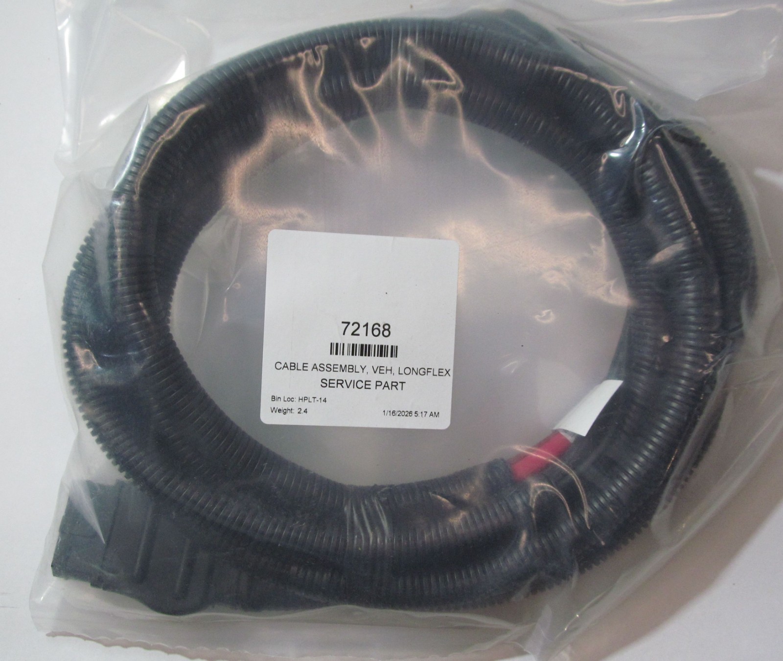 NEW GENUINE WESTERN/FISHER/SNOW-EX 72168 LONGFLEX 4-PIN TRUCK SIDE BATTERY CABLE