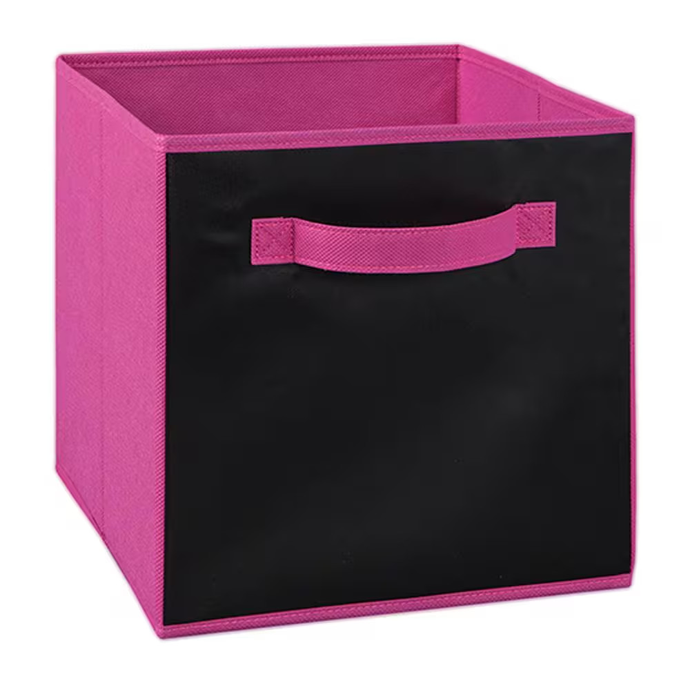 11 In. W X 11 In. H X 11 In. D Fuchsia Chalkboard Fabric Drawer