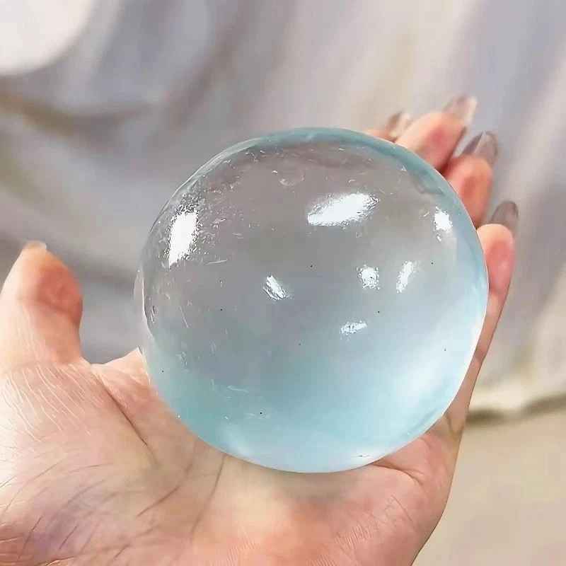 Blue Maltose Squishy Toy Mochi Anti Stress Fidget Ball Soft Quick Rebound